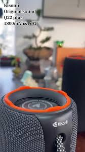 Kisonli Q22 Plus Bluetooth Speaker – 16W Deep Bass, Waterproof Portable Speaker, RGB Lights