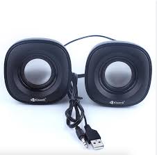 Kisonli V350 USB Wired Speaker – 2.0 Stereo Computer Speakers with Deep Bass & AUX Input
