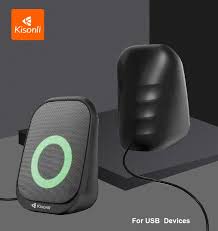 Kisonli X7 USB RGB Speakers – 2.0 Stereo Mini Desktop Speakers with Deep Bass & AUX Input