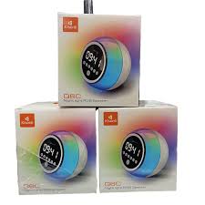 Kisonli Q6C Bluetooth Speaker with RGB Light – Portable Alarm Clock Speaker, HiFi Sound & LED Display