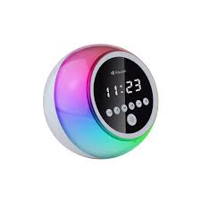 Kisonli Q6C Bluetooth Speaker with RGB Light – Portable Alarm Clock Speaker, HiFi Sound & LED Display