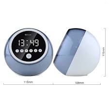 Kisonli Q6C Bluetooth Speaker with RGB Light – Portable Alarm Clock Speaker, HiFi Sound & LED Display