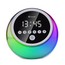 Kisonli Q6C Bluetooth Speaker with RGB Light – Portable Alarm Clock Speaker, HiFi Sound & LED Display