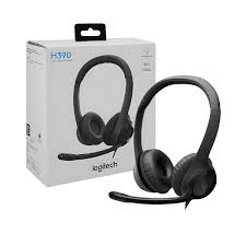 Logitech H390 USB Headphones – Noise Cancelling Mic, Digital Stereo Sound, Comfortable Headset with In-Line Controls for PC & Laptop