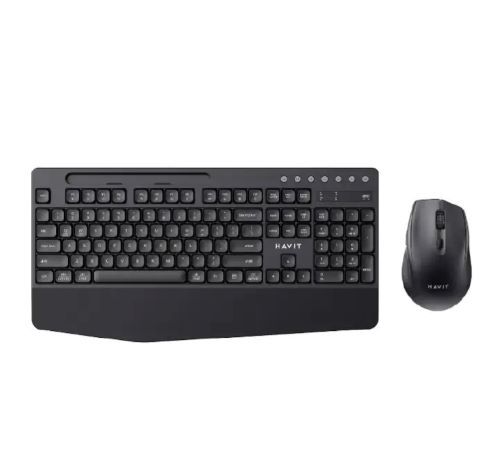 Havit KB251WB Wireless Keyboard and Mouse Combo – Ultra-Slim Ergonomic Design, Quiet Typing, Long Battery Life, Perfect for Home & Office Use