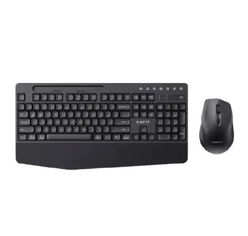 Havit KB251WB Wireless Keyboard and Mouse Combo – Ultra-Slim Ergonomic Design, Quiet Typing, Long Battery Life, Perfect for Home & Office Use