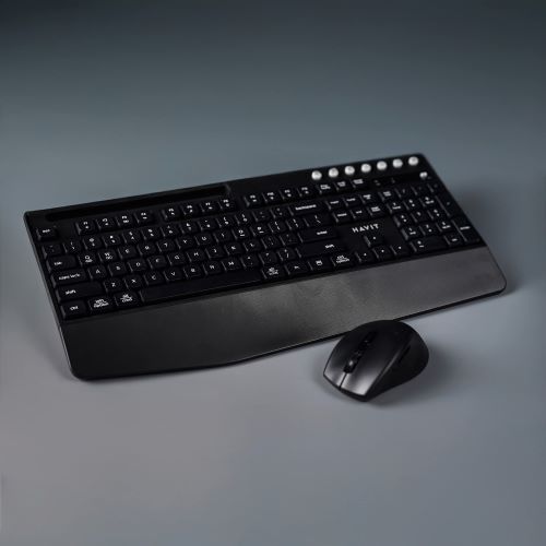Havit KB251WB Wireless Keyboard and Mouse Combo – Ultra-Slim Ergonomic Design, Quiet Typing, Long Battery Life, Perfect for Home & Office Use