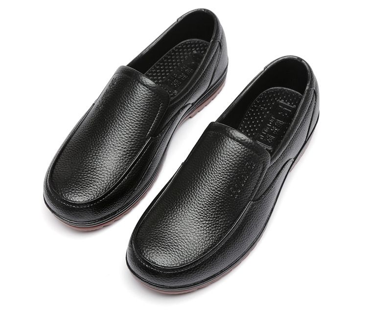 Men's Waterproof Non-Slip Kitchen Work Shoes Low Cut Short Ankle Rubber Rain Boots with Tendon Sole