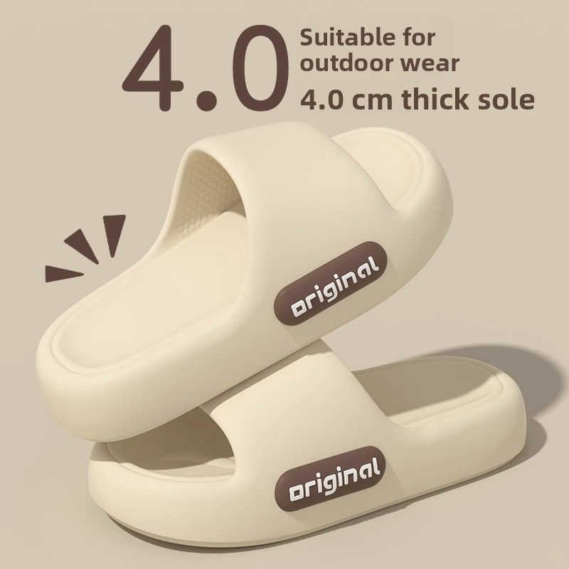 Thick Bottom Slippers Home Indoor Bathroom Couples Anti-Slip Comfortable Summer Hot Sale Of The Season New Style EVA Flat Hea...