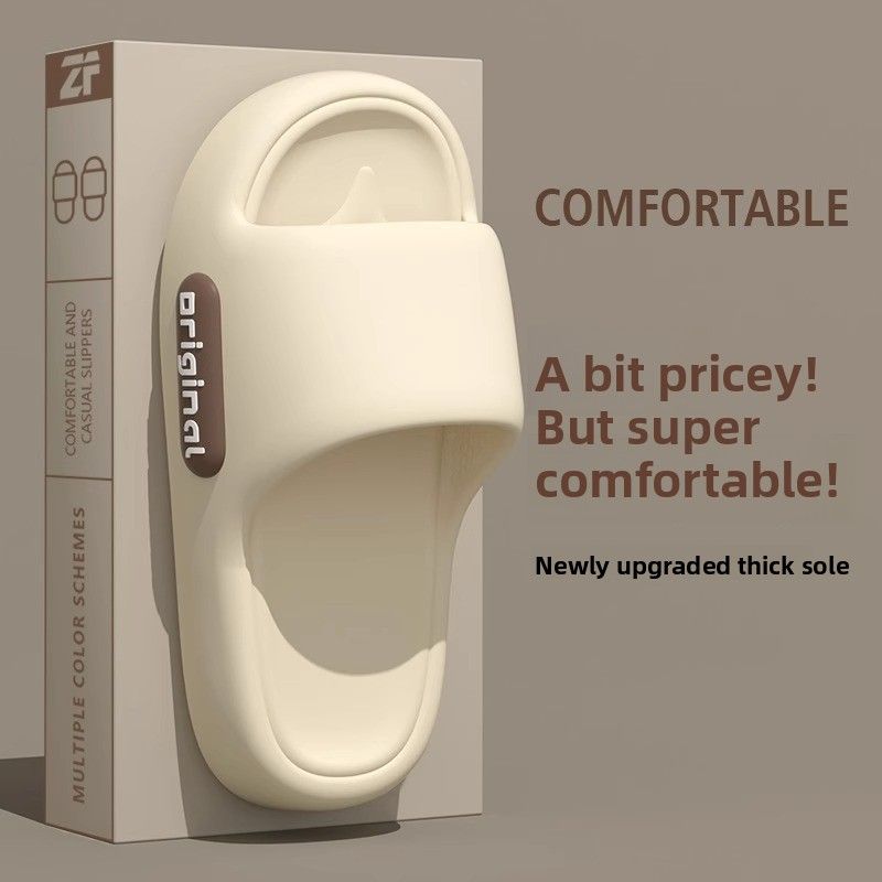 Thick Bottom Slippers Home Indoor Bathroom Couples Anti-Slip Comfortable Summer Hot Sale Of The Season New Style EVA Flat Hea...
