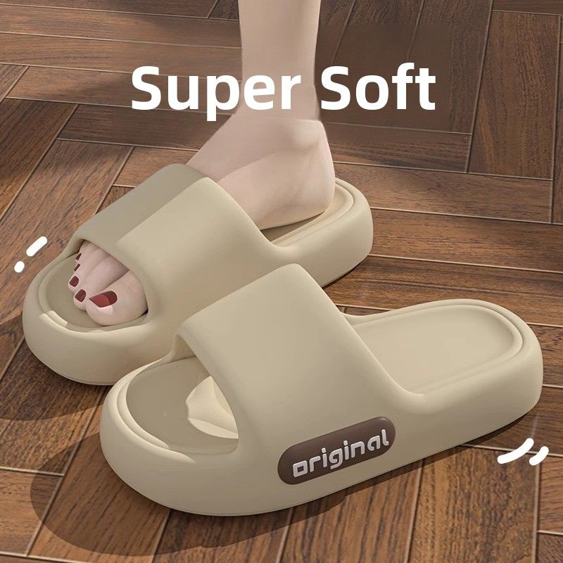Thick Bottom Slippers Home Indoor Bathroom Couples Anti-Slip Comfortable Summer Hot Sale Of The Season New Style EVA Flat Hea...