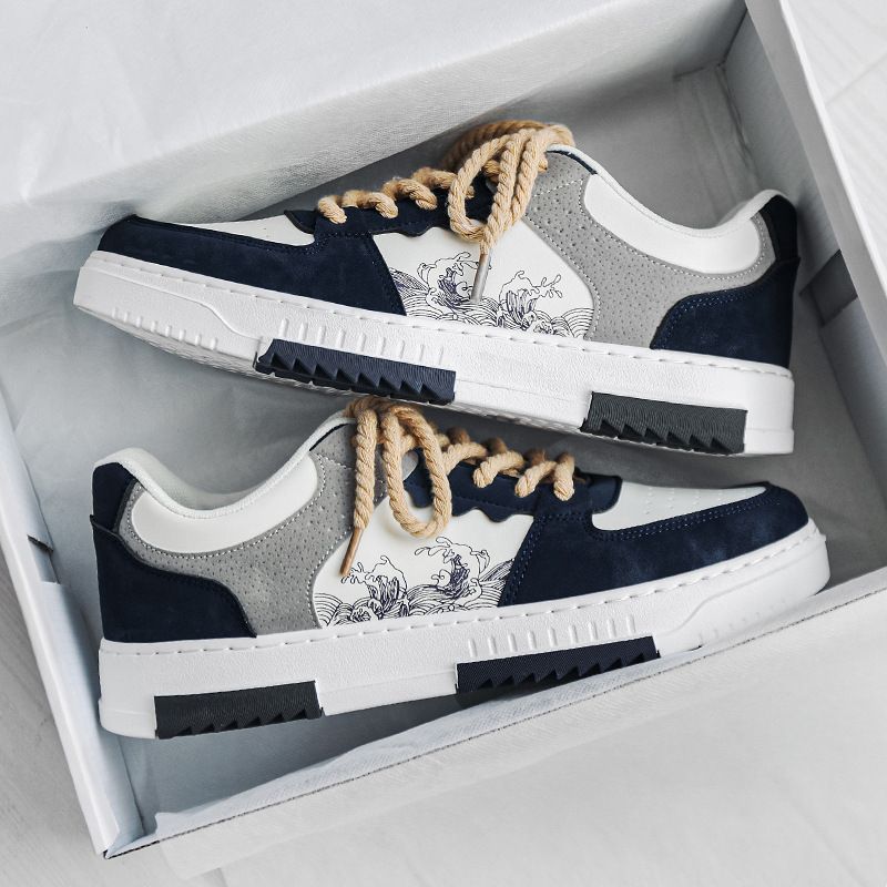 Men's Leather Low-Top Skateboarding Shoes Men's Sneakers Male Flats Non-Slip Sport Shoe Zapatillas Hombre Men Footwear Plus Size