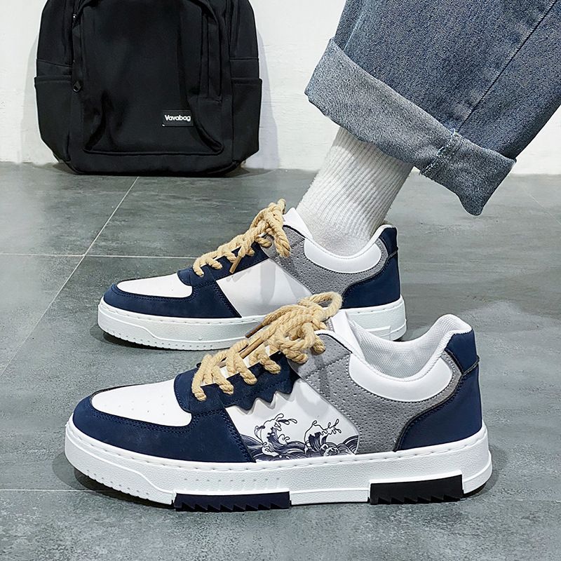 Men's Leather Low-Top Skateboarding Shoes Men's Sneakers Male Flats Non-Slip Sport Shoe Zapatillas Hombre Men Footwear Plus Size