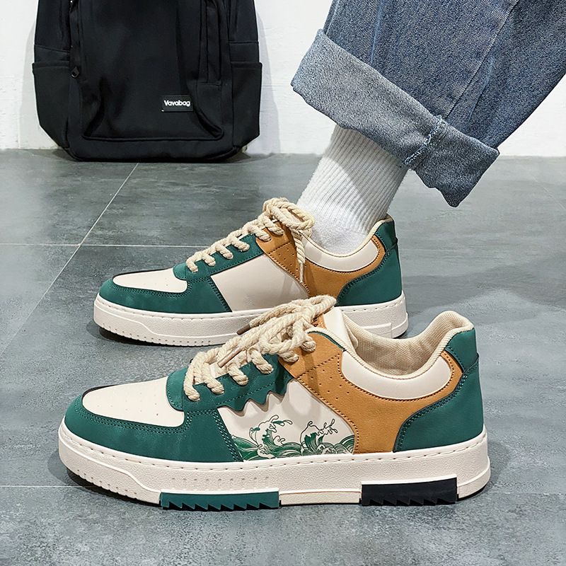 Men's Leather Low-Top Skateboarding Shoes Men's Sneakers Male Flats Non-Slip Sport Shoe Zapatillas Hombre Men Footwear Plus Size