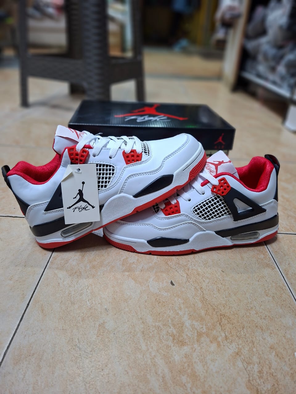 ⚡latest quality of jordan 4 with the best price ever🔥Quality best of J4 with multiple colours and all sizes available Every ones dream sneaker with all outfit matching colours very cute as pictured🥰