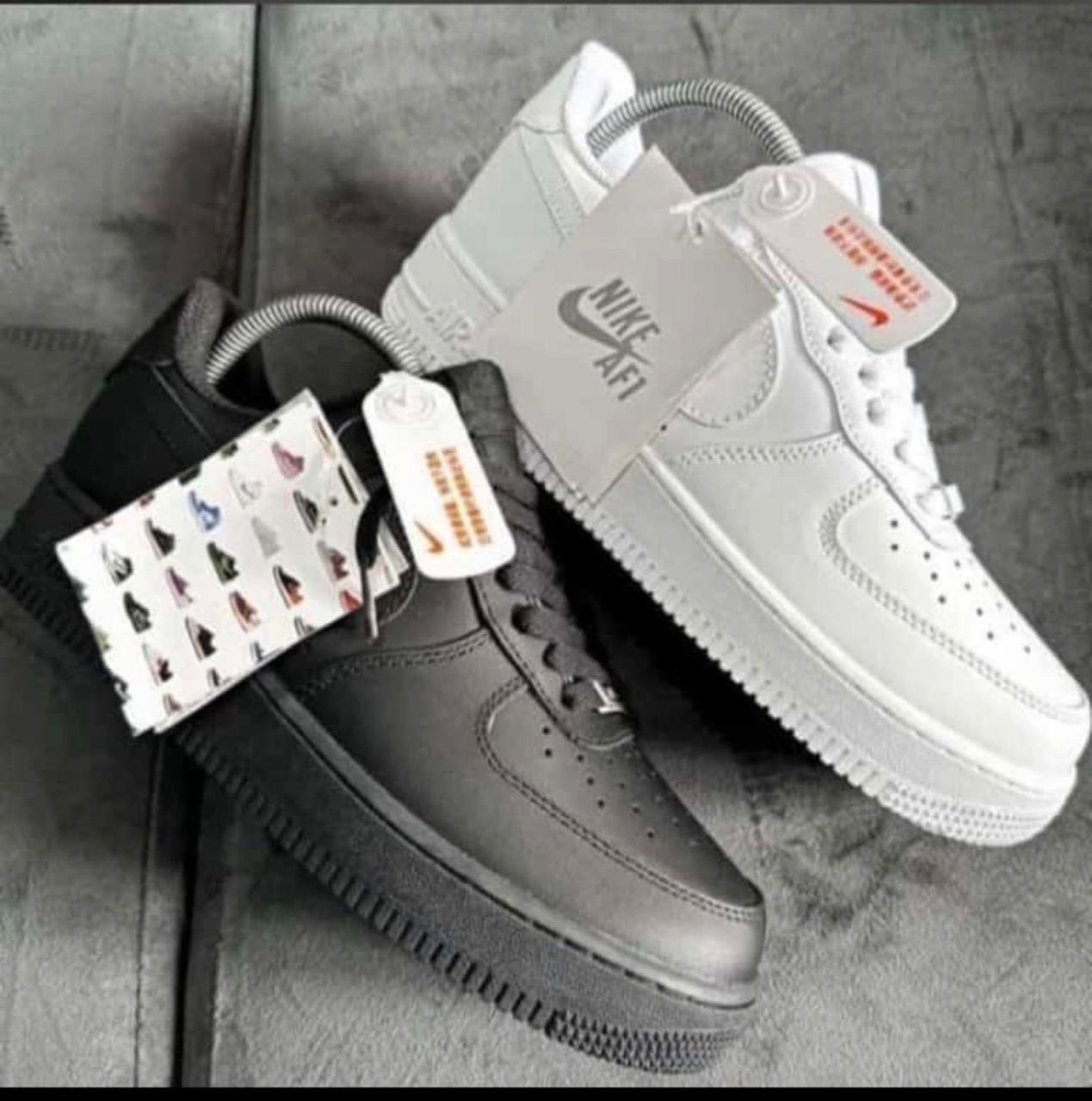 ⚡latest quality of  AIRFORCE with the best price ever🔥Quality best with two colours and all sizes available Every ones dream shoes with all outfit matching colours black and white cute as pictured🥰