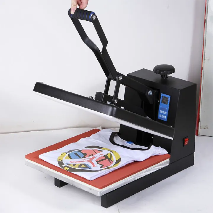 Flatbed Heat Press Machine 15”x15”, Digital Industrial Sublimation Heat Transfer Machine, Clamshell Heat Press Machine For T-Shirts