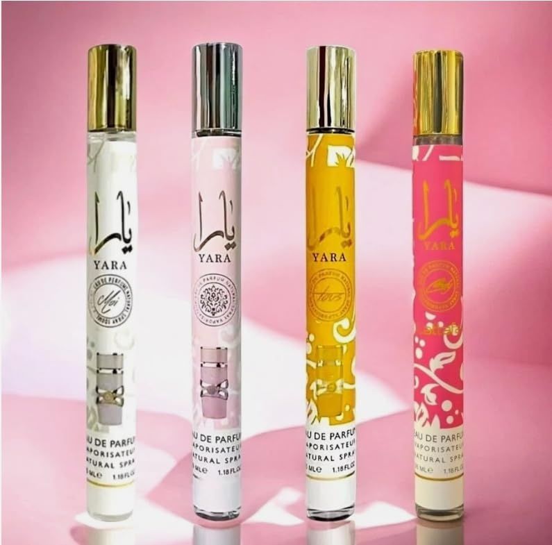 LIMITED OFFER!! YARA by LATTAFA TRAVEL SIZE Eau De PARFUM SPRAY (12ML): Original (Pink), Candy (Hot Pink), Tous (Orange), Moi (White) Fragrances