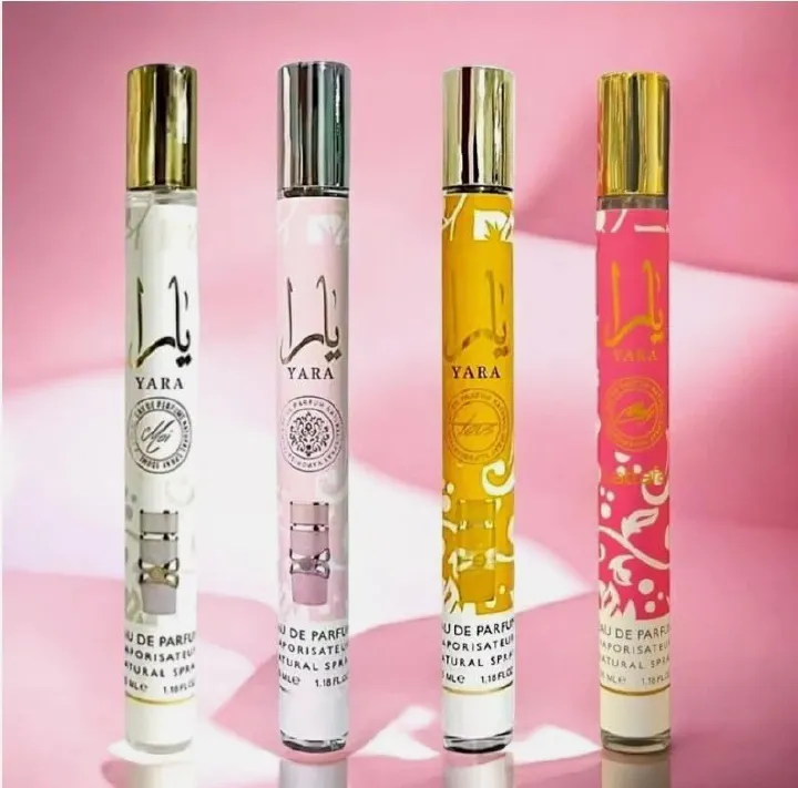 LIMITED OFFER!! YARA by LATTAFA TRAVEL SIZE Eau De PARFUM SPRAY (12ML): Original (Pink), Candy (Hot Pink), Tous (Orange), Moi (White) Fragrances