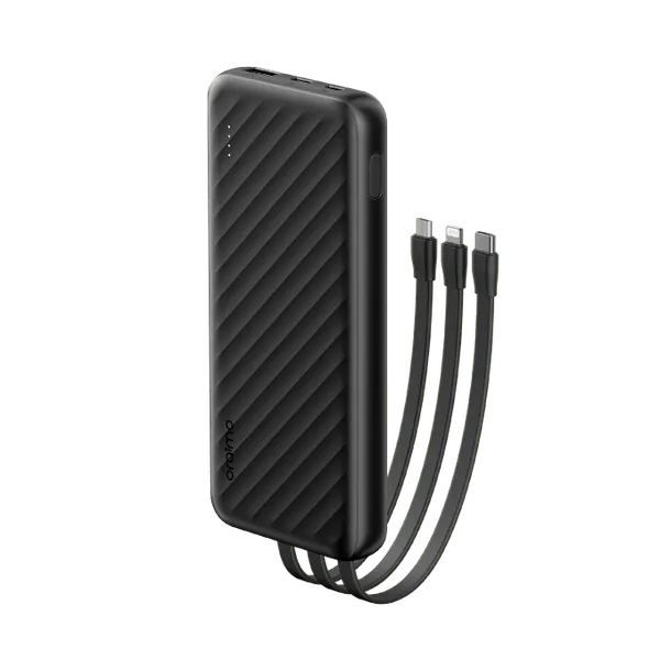FLASH SALE!! ORAIMO SLICE LINK 10000mAh POWER BANK: | 3 Built-in Charging Cable | 4 Outputs | 5000 Bend Lifespan | Micro-USB, Type-C & Lightning Ports | Dual Recharging  | Ultra-Slim | Airline-Safe |