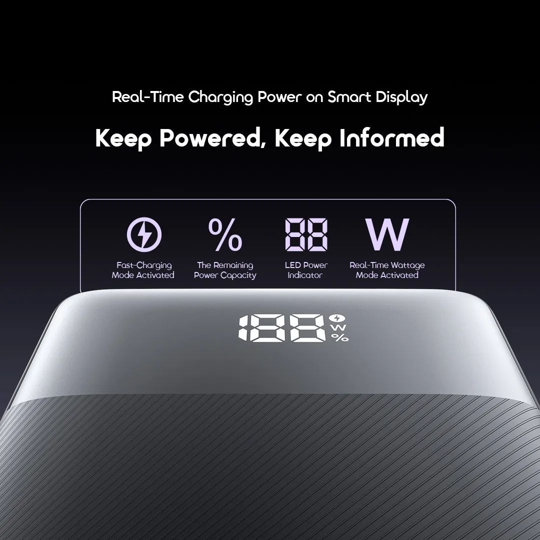 LIMITED OFFER!! ORAIMO POWERNOVA Q21 27000mAh 22.5W POWER BANK: | 3 Device Charging | Smart Digital Display | 22.5W Two-Way Fast Recharging | USB-A & 2 Type-C  Ports | QC3.0 & PD3.0 Compatible |