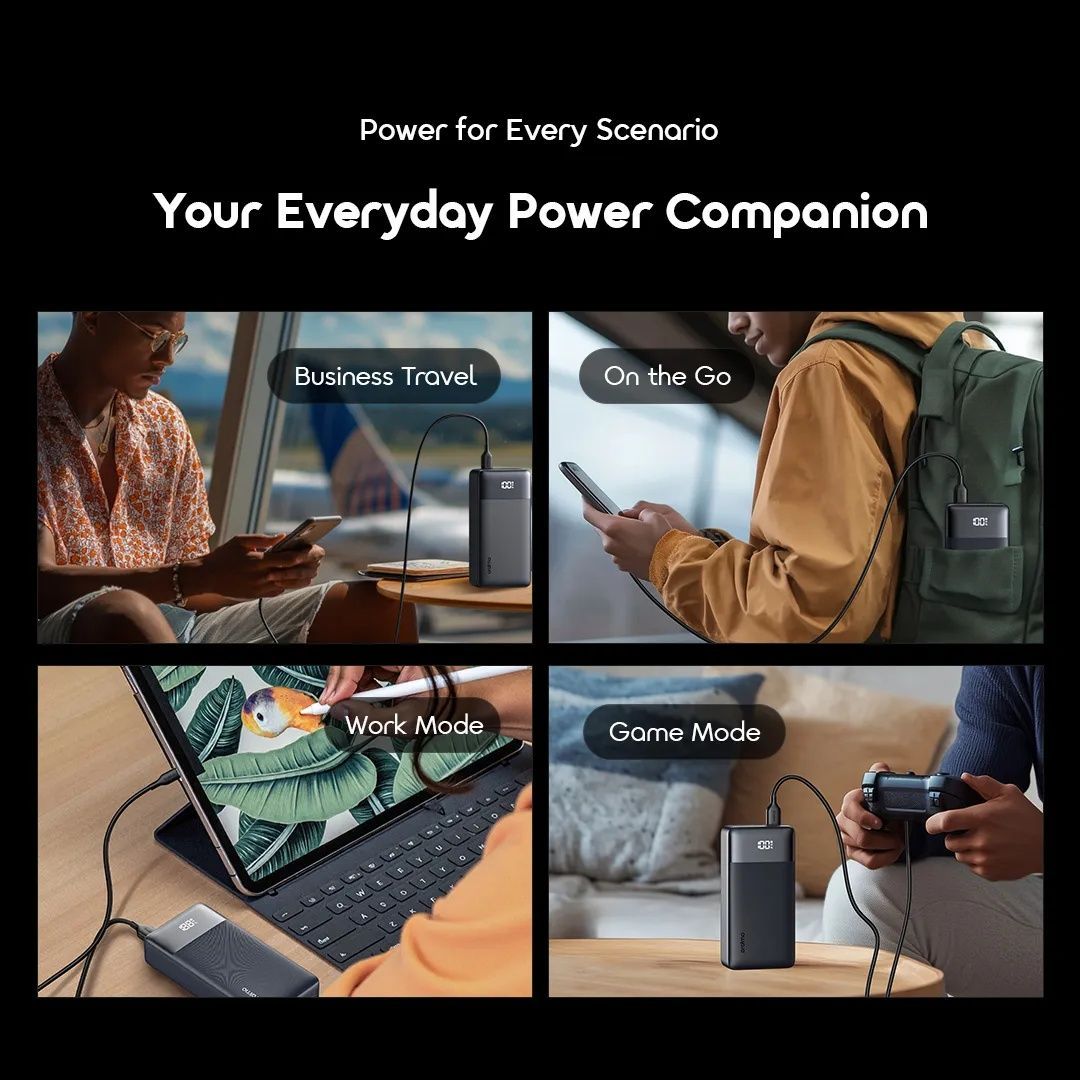 LIMITED OFFER!! ORAIMO POWERNOVA Q21 27000mAh 22.5W POWER BANK: | 3 Device Charging | Smart Digital Display | 22.5W Two-Way Fast Recharging | USB-A & 2 Type-C  Ports | QC3.0 & PD3.0 Compatible |