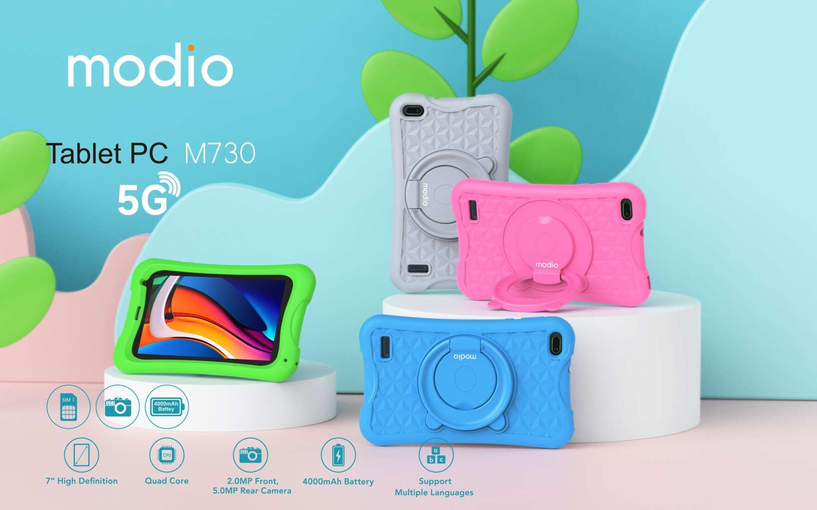 🔥 Modio M730 7-Inch Android Kids Tablet | 6GB RAM + 256GB Storage | SIM Card + WiFi | Learning & Gaming Tablet | Dual Camera | 4000mAh Battery | Best Budget Tablet Deal