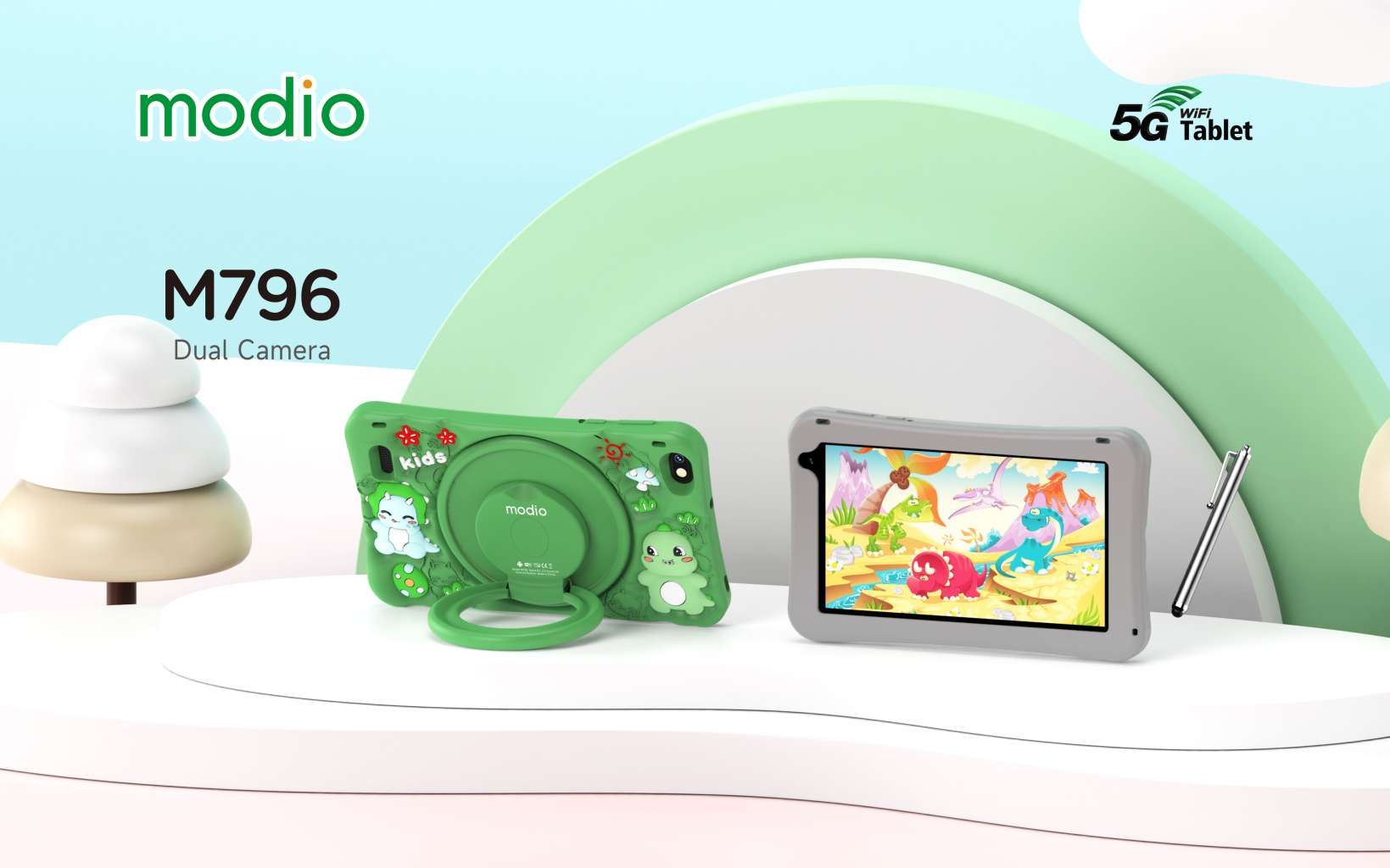 🔥 Modio M796 7-Inch Android Kids Tablet | 6GB RAM + 256GB Storage | SIM Card + WiFi + Bluetooth | Learning & Gaming Tablet | Dual Camera | 4000mAh Battery | Free Gift Package