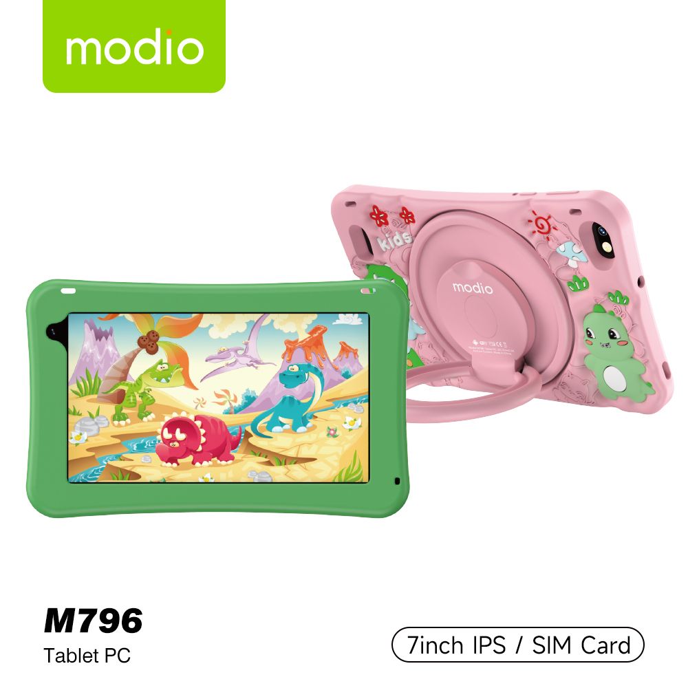 🔥 Modio M796 7-Inch Android Kids Tablet | 6GB RAM + 256GB Storage | SIM Card + WiFi + Bluetooth | Learning & Gaming Tablet | Dual Camera | 4000mAh Battery | Free Gift Package