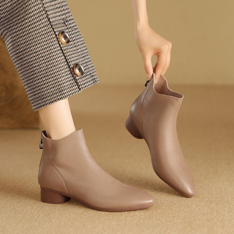 Buzz Size 38-41 New Arrivals Women's Ankle Boots Casual Versatile Shoes Slip-On Women's Shoes Soft Women's Low Heels