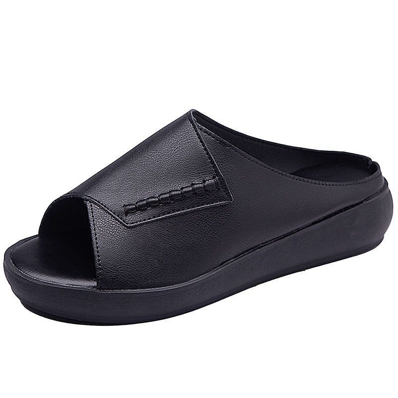 Buzz New Women's Shoes Thick-soled Height-increasing Shoes Women's Artificial Leather PU Slippers Sandals Casual Party Shoes Women's Shoes