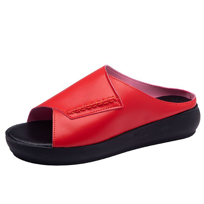 Buzz New Women's Shoes Thick-soled Height-increasing Shoes Women's Artificial Leather PU Slippers Sandals Casual Party Shoes Women's Shoes