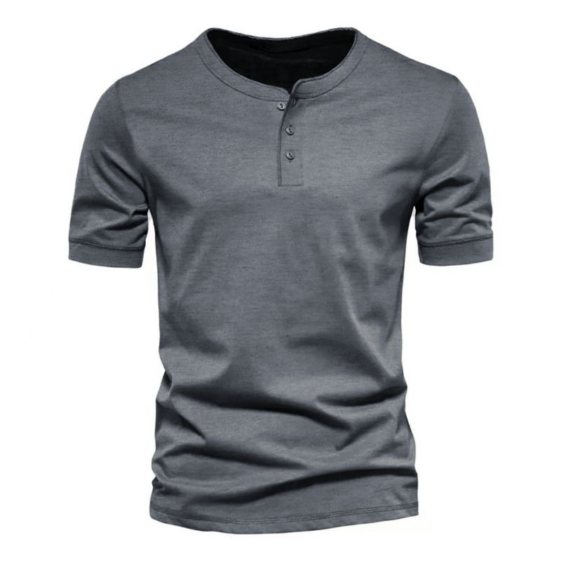 In summer, the new men's T-shirt is fashionable, breathable and comfortable, and the solid color short-sleeved V-neck is suitable for daily leisure commuting.