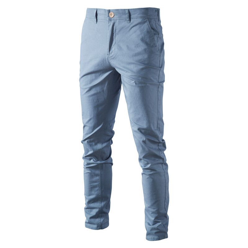 Autumn and winter new men's trousers solid color leisure business slim Joker casual trousers suitable for daily leisure commuting business wear.