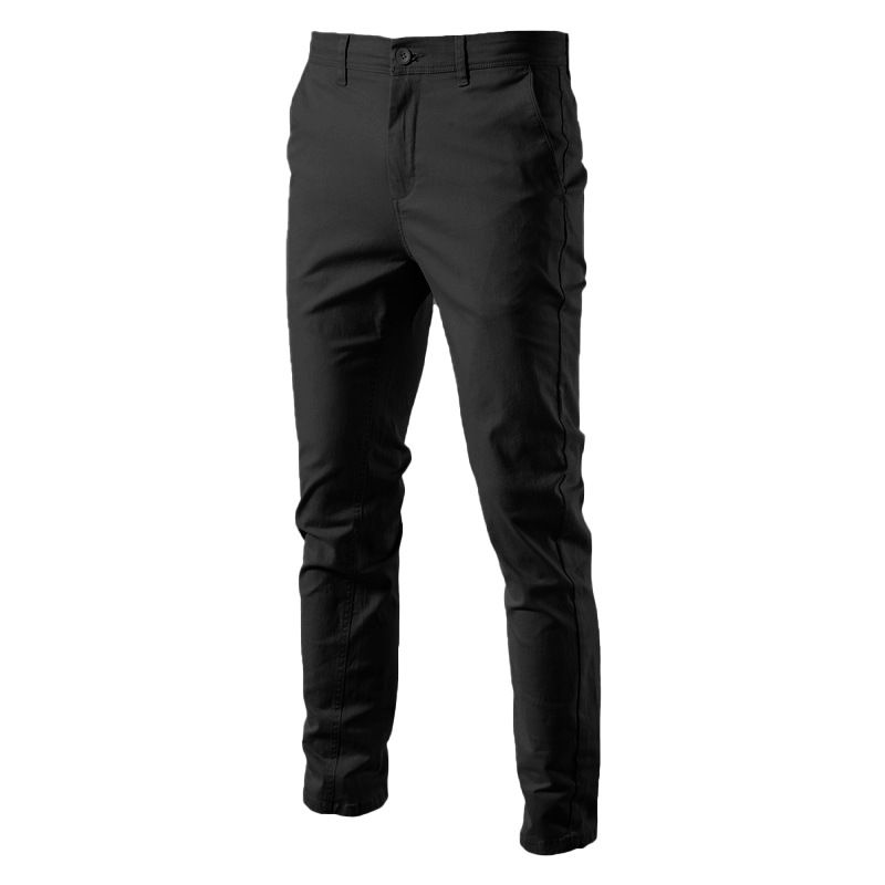Autumn and winter new men's trousers solid color leisure business slim Joker casual trousers suitable for daily leisure commuting business wear.
