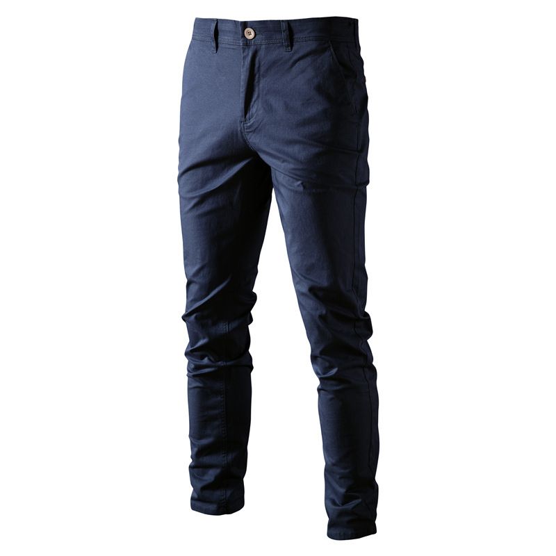Autumn and winter new men's trousers solid color leisure business slim Joker casual trousers suitable for daily leisure commuting business wear.