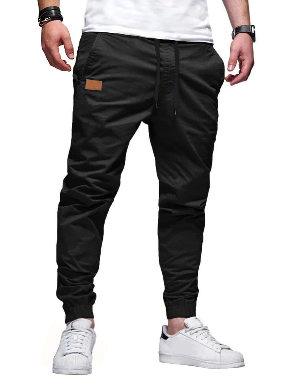 New men's trousers solid color tether toe casual trousers overalls suitable for daily leisure commuting outdoor sports wear.