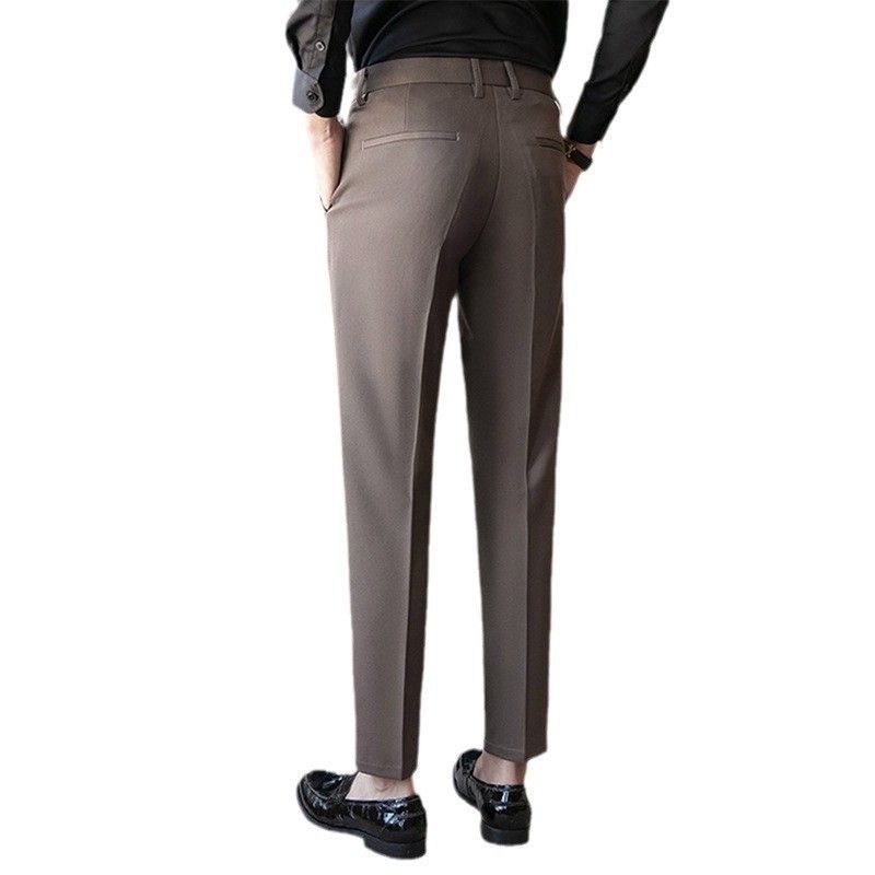 New men's trousers, British suit pants, small feet, formal dress, drooping business trousers and casual pants are suitable for daily leisure and commuting business wear.