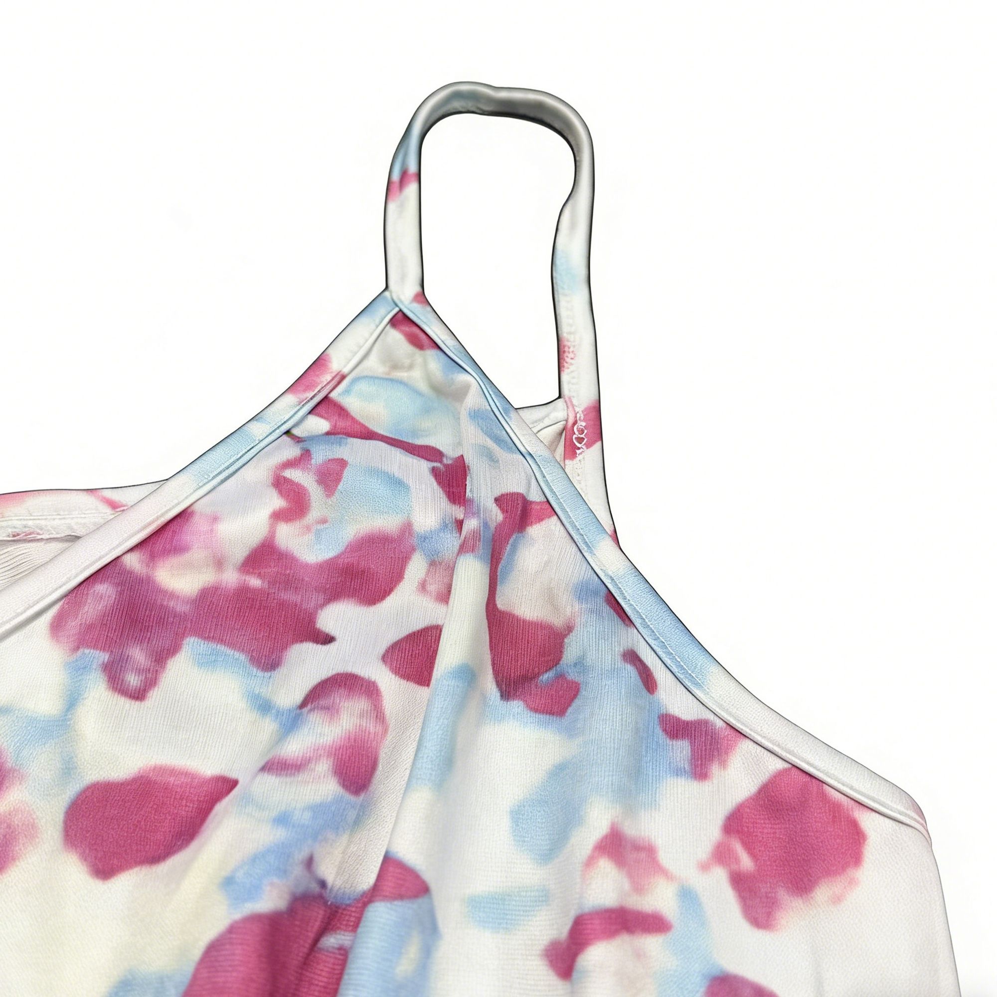 Women's Sleeveless Bohemian Watercolor Print Spaghetti Strap Maxi Dress Casual Beach Vacation V-Neck Sundress