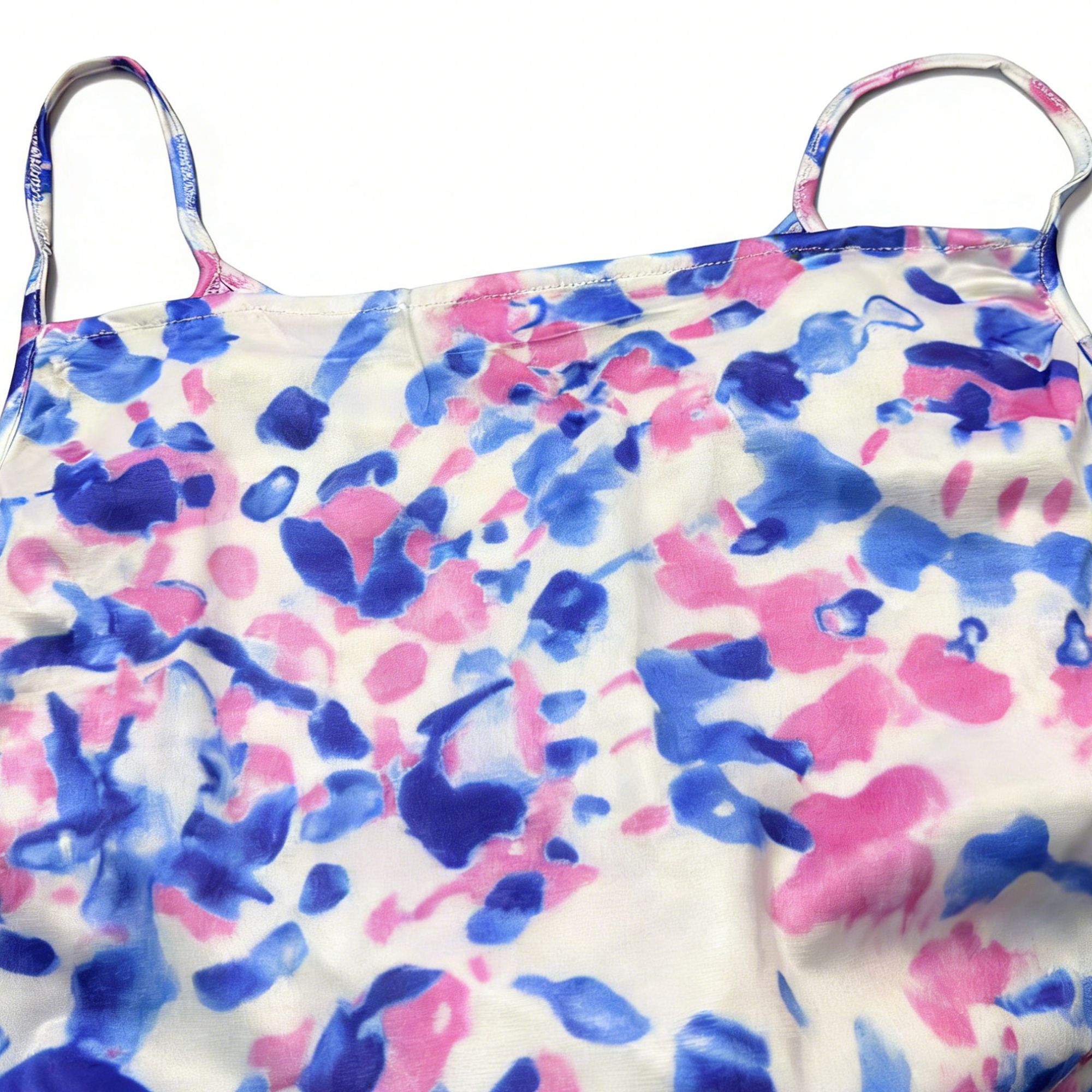 Women's Sleeveless Bohemian Watercolor Print Spaghetti Strap Maxi Dress Casual Beach Vacation V-Neck Sundress