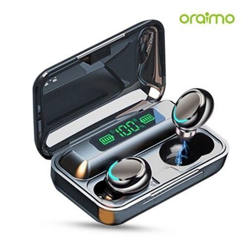 New Edition Oraimo Wireless Earbuds Bluetooth 5.3 / 5.1 Earbuds with LED Power Display Charging Case Touch Control True Wireless Earphones for Android iPhone Samsung Xiaomi + Power Bank Case