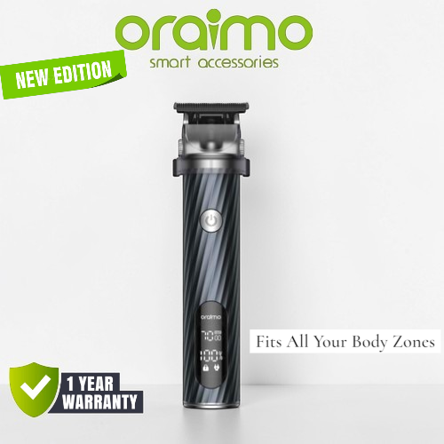 New Edition Oraimo SmartTrimmer 2 Pro 7000RPM Hair Clipper Adjustable Blade Cordless Beard Trimmer Full Body Grooming Machine for Professional Use