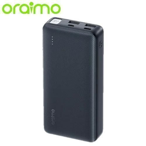 New Edition Oraimo 20000mAh Power Bank with Torch | High Capacity Portable Charger Dual USB Output Fast Charging | Reliable Backup Power for Smartphones Tablets Kenya