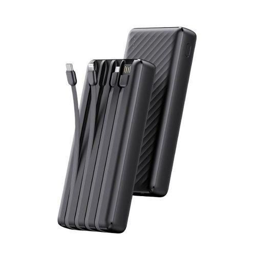 BRAND NEW ORAIMO 10000mAh Power Bank with Built In Cables | Dual USB Output Fast Charging Portable Charger with Micro USB Type C Lightning Cables | Digital Safe Powerbank for Android iPhone Kenya