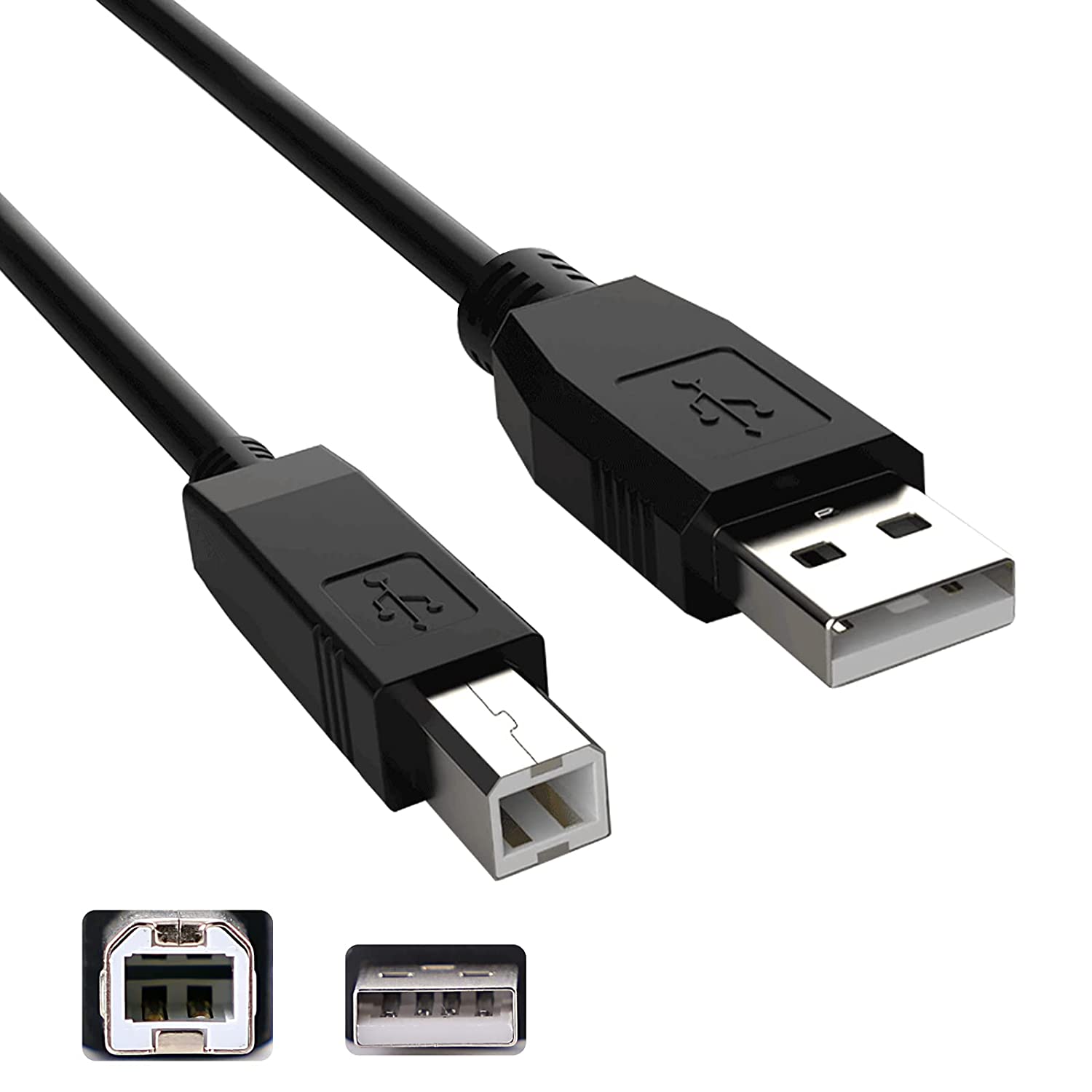 Heavy Duty USB Printer Cable High Speed USB A to USB B Durable Printing Cable for HP Canon Epson Brother Printers Stable Data Transfer Strong Long Lasting Cable Office Home Use Kenya