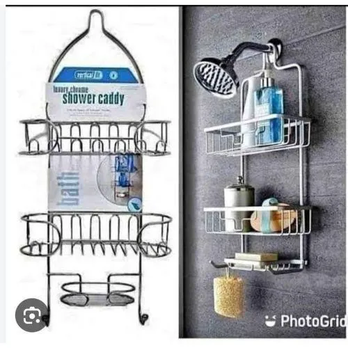 Hanging Shower Storage Rack 3 Tier Classy Shower Candy Organizer Stainless Steel