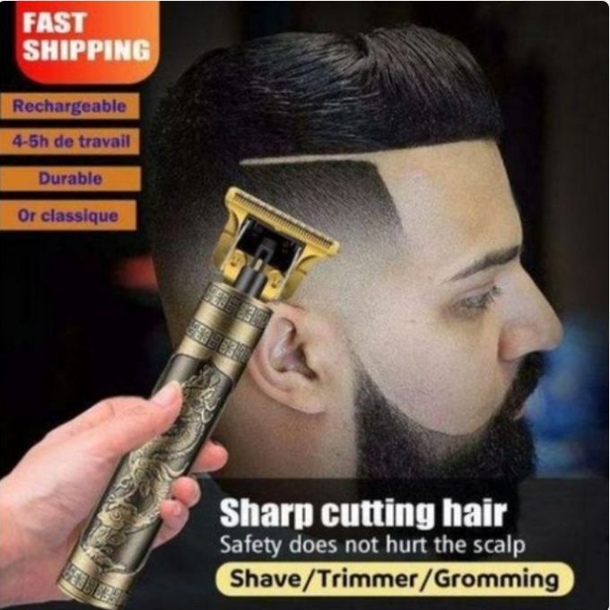 Vintage BEST T9 Dragon ELECTRIC RECHARGEABLE Metal Hair Clipper – GOLD FOR MEN AND WOMEN HAIR SHAVING MACHINE