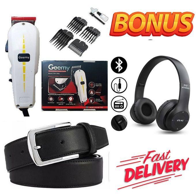 Geemy Professional Haircut & Beard Shaving Kinyozi Machine + GIFTS