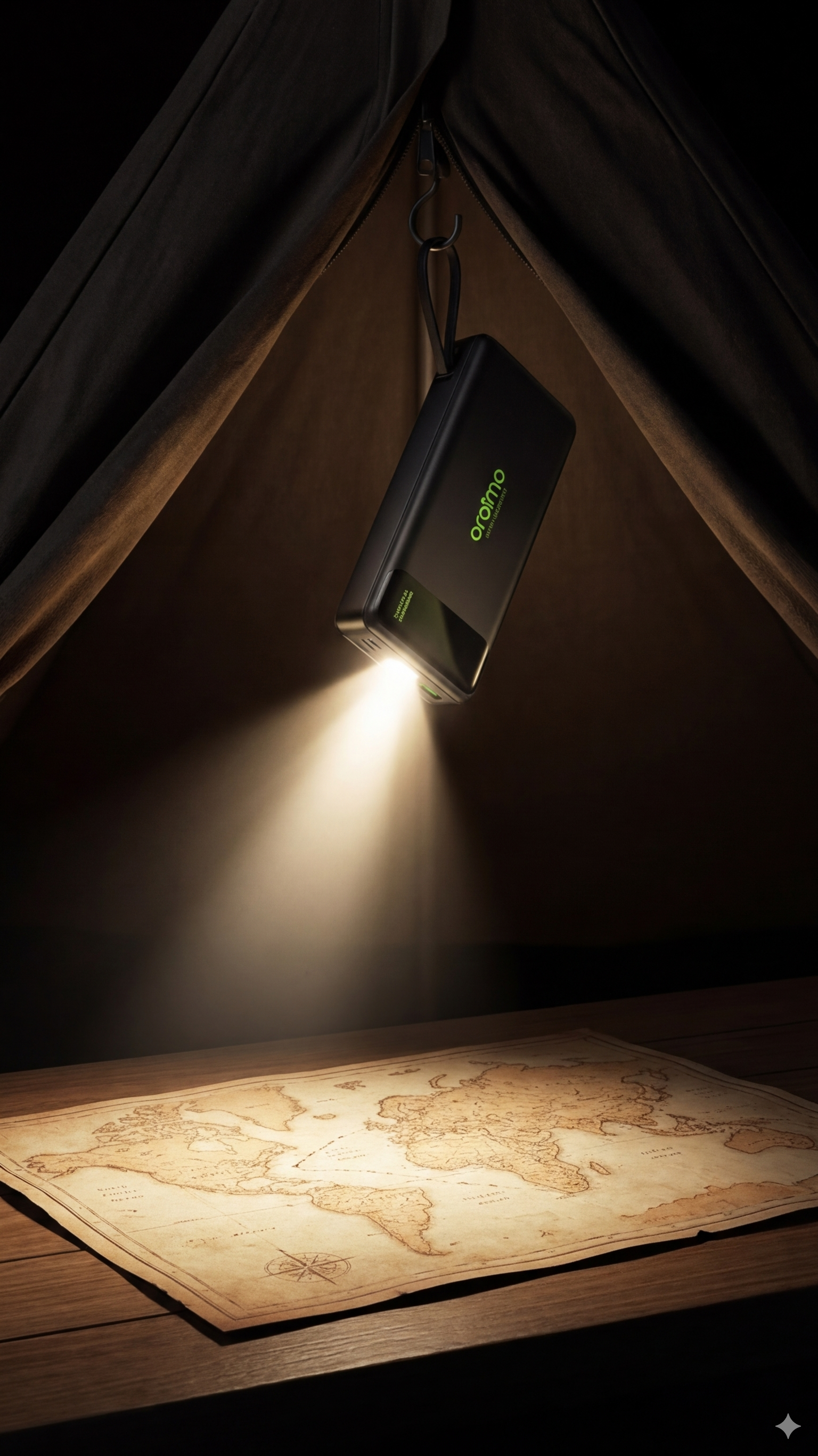 The Ultimate All-in-One: oraimo Traveler Link 20 | 20,000mAh Power Bank with 4 Built-in Cables-Black