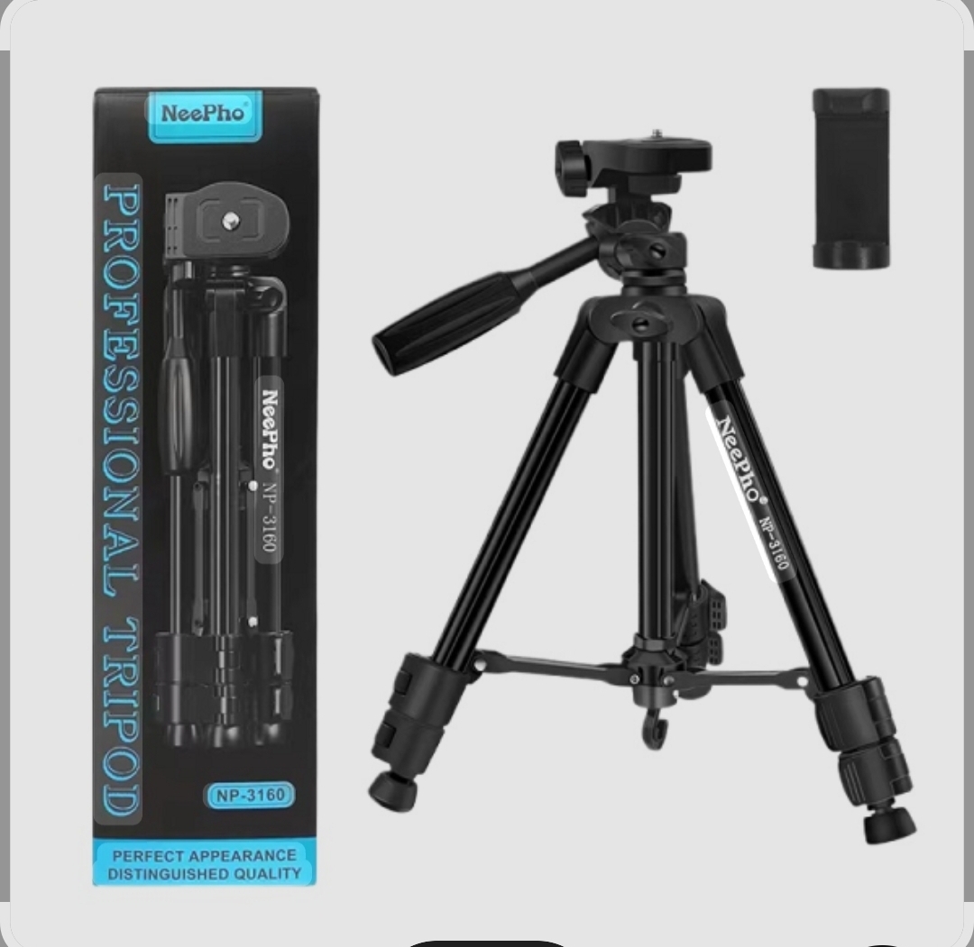NeePho NP-3160 Professional Portable Tripod with Phone Holder - Lightweight Aluminium for DSLR & Smartphones